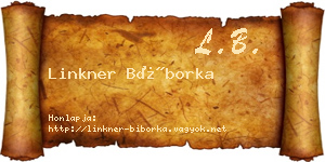 Linkner Bíborka névjegykártya